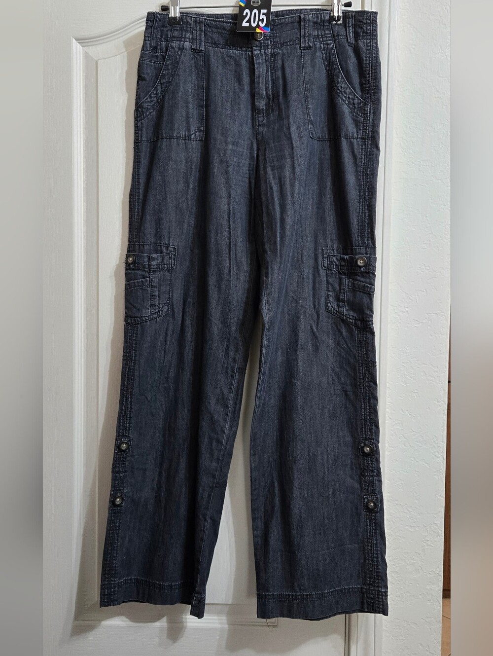 #205 Pre-Loved Merona Stonewash Grey Convertible Cargo Pant
